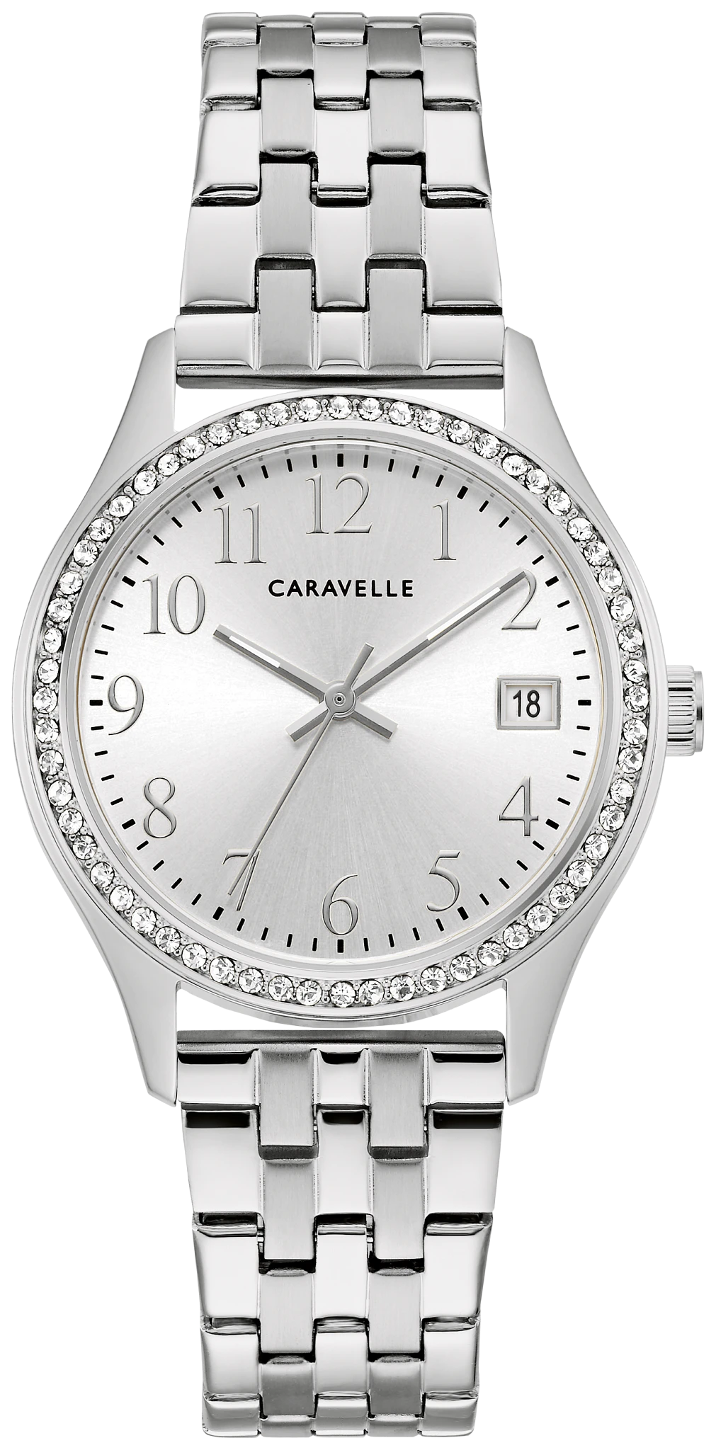 Silver-Tone Dial Stainless Steel Bracelet Box Set 43X104 | Bulova